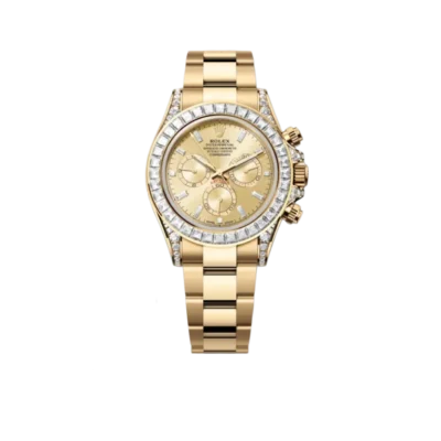 Rolex Daytona 18K Yellow Gold Gold Sundust Dial Diamond Bezel Oyster Bracelet 40 mm 126598TBR